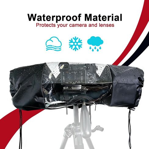 BlingKingdom Waterproof Camera Rain Cover, Professional Sleeve Dust Proof Protector Photography Camera Accessories for Canon Nikon Sony DSLR and Mirrorless Cameras in Kuwait