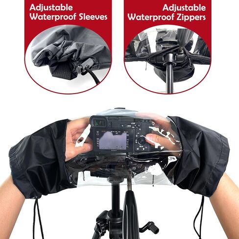 BlingKingdom Waterproof Camera Rain Cover, Professional Sleeve Dust Proof Protector Photography Camera Accessories for Canon Nikon Sony DSLR and Mirrorless Cameras in Kuwait
