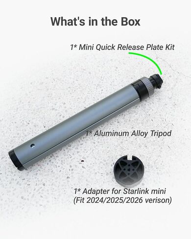 ORLN'K T30S Tripod for Starlink Mini with Adapter | With Mini Quick Release Plate, Ultra-Compact 11.8" Design for Travel, Camping, Hiking in Kuwait