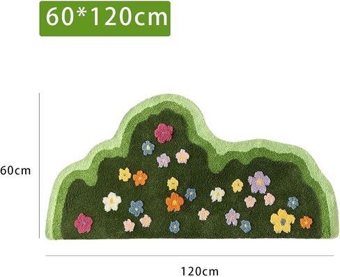 Wall Clock Acrylic Wall Clock Non Ticking Floor Carpet Irregular Area Rug Soft Polyester Botanical Non Slip Suitable for Kids Room Living Space Decora in Kuwait