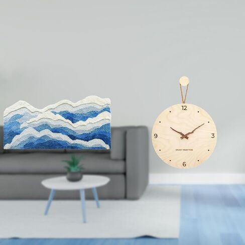 Rug and Minimalist Nordic Wall Clock for Modern Home Decor Gift Non Slip Carpet Nursery Playroom Bedroom Office Entrance in Kuwait