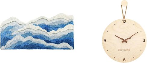 Rug and Minimalist Nordic Wall Clock for Modern Home Decor Gift Non Slip Carpet Nursery Playroom Bedroom Office Entrance in Kuwait