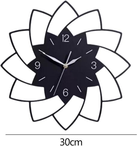 Rug and Flower Shaped Acrylic Wall Clock for Home Decor Gift Non Slip Carpet Nursery Kitchen Entrance Bedroom Playroom Kids Quiet Indoor Simple in Kuwait