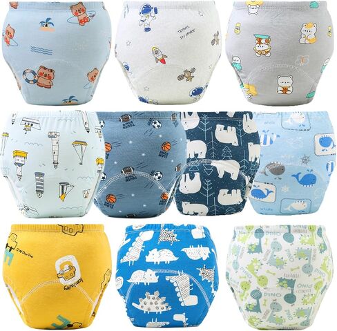 Upairy Training Pants Potty Training Underwear for Boys Girls,Toddler Potty Pants for 2T-6T,Soft Absorbent & Leak-Proof with Characters, 100% Cotton Washable (6PCS,L) in Kuwait
