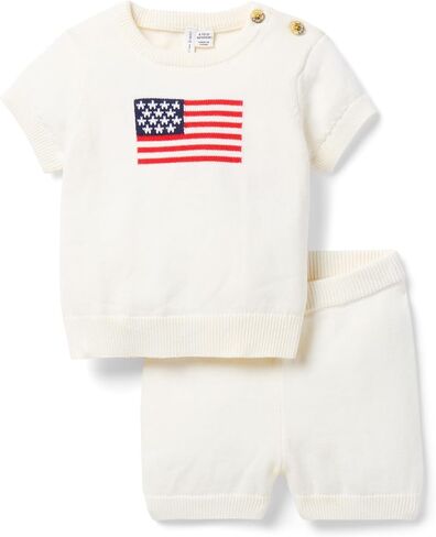Janie and Jack Men's Ivory Flag Sweater Set (Infant) in Kuwait