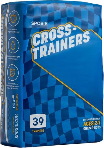 Sposie Cross-Trainers Overnight Potty Training Support for Kids Ages 2-7 | 4T+ Underwear Inserts Designed to Eliminate Nighttime Diapers & Training Pants in Kuwait
