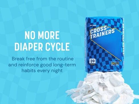 Sposie Cross-Trainers Overnight Potty Training Support for Kids Ages 2-7 | 4T+ Underwear Inserts Designed to Eliminate Nighttime Diapers & Training Pants in Kuwait