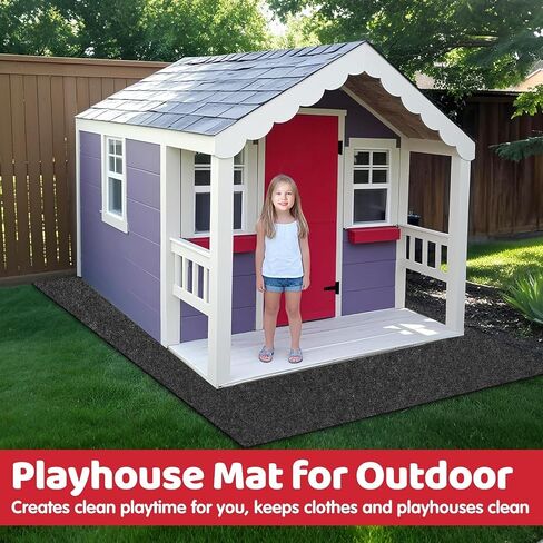 71 Inches x 55 Inches Large Outdoor Playhouse Mat Waterproof Play Mat with Non Slip Bottom and Soft Felt Top Foldable for Indoor Outdoor Use Picnics Exercise and Playtime in Kuwait