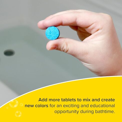 Kid Made Modern Bath Color Tablets for Kids - 150 Counts Non Toxic Bath Drops for Toddlers - Blue, Yellow, Pink, and Purple Bathtub Color Fizzies Tablets - Fun & Mini Bath Bombs (150 Count - Ages 3+) in Kuwait