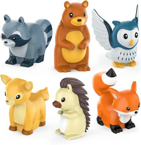 Tub Works® Woodland Animals Watertight Baby Bath Toys, 6 Pack | Sealed, No Hole Bath Toys Design Keeps Moisture Out | Soft, Squeezable & Float on Water | Easy-Grip Toddler Bath Toy Set for Kids Bath in Kuwait