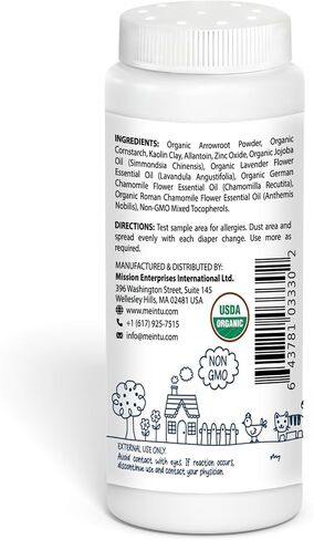 Organic Baby Powder Talc Free- Calming and Soothing Cornstarch Baby Powder with Lavender and Chamomile- Skin Nourishing Powder for Newborn- Non GMO Lavender Scent- 4.25 Oz in Kuwait