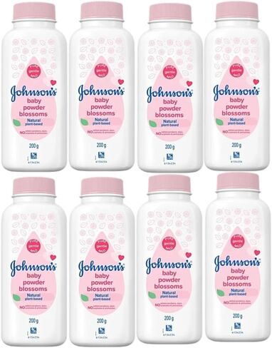John&Son Baby Blossoms Baby Powder, 200g, 8 Pack in Kuwait
