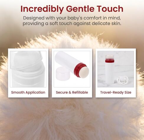 FENICAL Travel Baby Powder Dispenser Bottle, Refillable Talcum Powder Empty Bottle Portable Makeup Puff Case with Sifter Resuable Baby Puff Jar Safe Materials for Soft Skin, Random Color Lid in Kuwait
