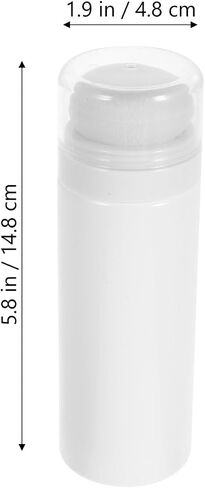 FENICAL Travel Baby Powder Dispenser Bottle, Refillable Talcum Powder Empty Bottle Portable Makeup Puff Case with Sifter Resuable Baby Puff Jar Safe Materials for Soft Skin, Random Color Lid in Kuwait