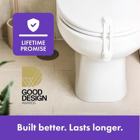 Toilet Locks Baby Proof (2 Pack) – Fits All Toilet Models – Universal Child Proof Toilet Seat Lock, Flexible Silicone Strap with 3M Adhesive, Toilet Lid Lock for Toddlers & Pets in Kuwait