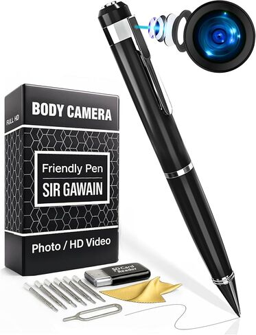 SIRGAWAIN Premium Body Camera Pen — Full HD 1080p Video & Photos, 70-Min Battery, Motion Detection, One-Button Control, 2026 Model in Kuwait