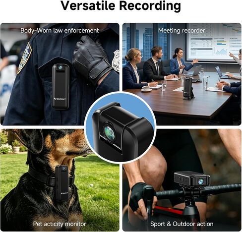 VSTARCAM 2K Mini Body Camera with 180° Rotating Lens, 1500mAh Battery & 64GB TF Card Included, IR Night Vision, Portable Wearable Video Recorder for Cycling, Meetings & Outdoor Recording in Saudi Arabia