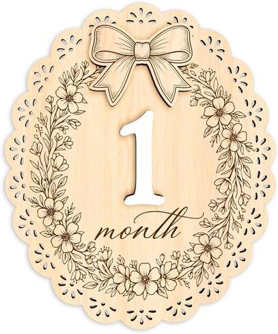 Baby Monthly Milestone Signs Girls, 1-12 Months Baby Milestone Signs (M09) in Kuwait