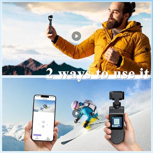 Body Camera with Audio & Video Recording Handheld Vlogging Camera | 1080P FHD | 270° Rotationg Lens | Night Vision | Connects to Phone | 1.54in Screen | Magnetic Clip | Camera for Vlogging in Kuwait