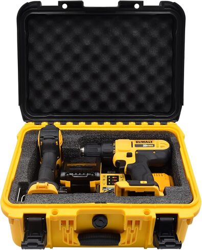 Storage Case for Dewalt Drill & Impact Driver, Hard Case with Custom Foam Insert, Fits 20V MAX Cordless Drill and Impact Driver, Battery & Charger - Durable Protective Box for Dewalt Tools (CASE ONLY) in Kuwait