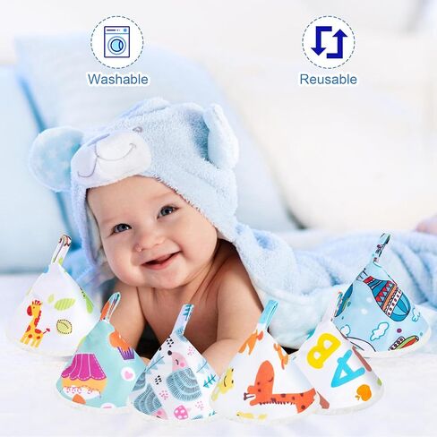 12 Pcs Flannel Pee Covers for Baby Boys with Storage Bag & Laundry Bag, Reusable Peepeeteepe Baby Boy, Strong Absorbent Pee Shield Pee Tent for Diaper Changes for New Parents Gift(B) in Kuwait