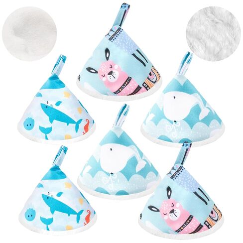 6 Pcs Pee Covers for Baby Boys, Strong Water Absorption Reusable Flannel Peepeeteepe Baby Boy with Hanging Loop, Strong Absorbent Pee Shield Pee Tent for Diaper Changes (6Pcs-Blue) in Kuwait