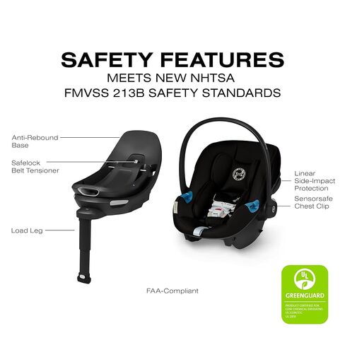 Aton G2 Swivel Infant Car Seat with Load Leg Base - Moon Black in Kuwait