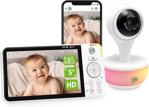 LeapFrog Smart WiFi Baby Monitor, 1080p Camera, 5-Inch IPS Display, Color Night Vision | 5000mAh 22-Hr Battery, VOX Mode, 110° Wide Angle, 8X Zoom, Humidity & Temperature | LF815HD in Saudi Arabia