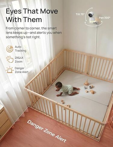 Dr.Care LumiView Max Smart WiFi Baby Monitor - 7" 1080P FHD & 2K Camera, Privacy Mode, Cry & Motion Detection, 6000mAh Removable Battery, RGB Night Light, Snapshot & Video Recording, HD Night Vision in Saudi Arabia