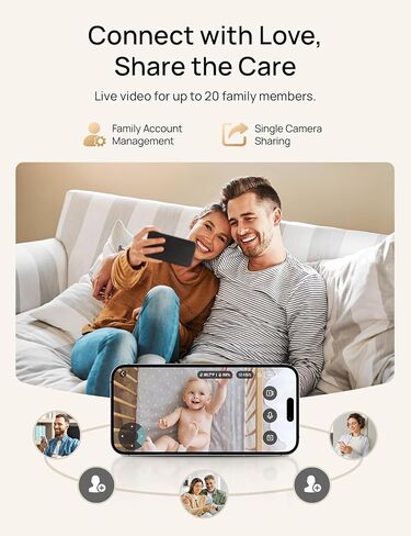 Dr.Care LumiView Max Smart WiFi Baby Monitor - 7" 1080P FHD & 2K Camera, Privacy Mode, Cry & Motion Detection, 6000mAh Removable Battery, RGB Night Light, Snapshot & Video Recording, HD Night Vision in Saudi Arabia