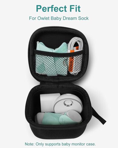 Hard Travel Case for Owlet Dream Sock Baby Sleep Monitor, Protect Storage Case for Owlet Smart Baby Monitor, Black Bag Only in Kuwait