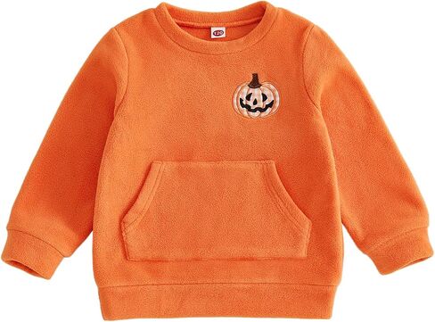 Socutebabe Toddler Girl Halloween Sweatshirts Pumpkin Long Sleeve Shirts | Toddler Girl Boy Halloween Outfit Ghost Sweatshirt Boy Long Sleeve Pullover Cute Fall Winter Clothes Baby Halloween Clothes in Kuwait