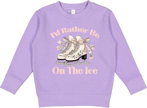 inktastic Ice Skating Girls Figure Skater Id Rather Be on the Toddler Sweatshirt in Kuwait