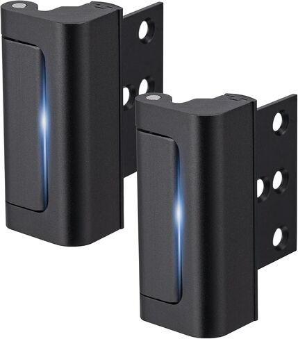 Husfunov 2 Pack Home Security Door Lock,Childproof Door Reinforcement Lock,with 3" Stop Withstand 800 lbs,for Inward Swing Doors,Night Kids Safety Metal Flip Lock Deadbolt Latch (White) in Kuwait