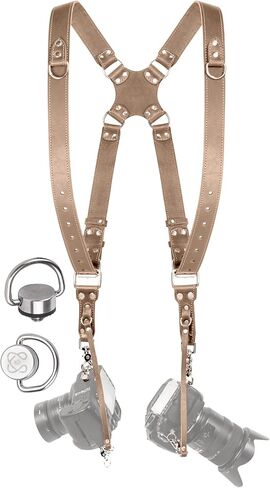 Dual Camera Harness Leather Camera Strap DSLR/SLR, All-Day Comfort in Kuwait