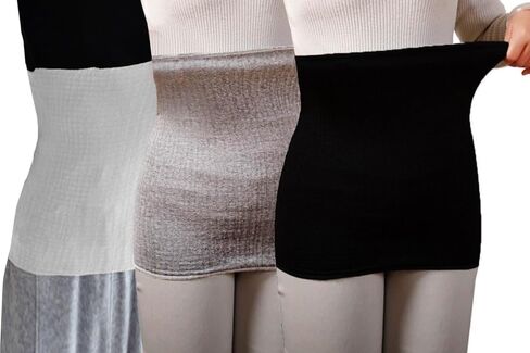 Vanrose Jan 3 Pack Soft Maternity Belly Band Belly Warmth & Pants Extension Single Layer Black Gray White S/M in Kuwait