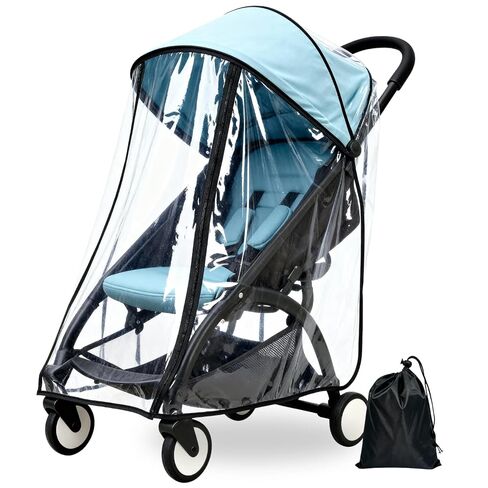 Lusinus Stroller Rain Cover – Thick EVA Waterproof Windproof Canopy Compatible with YOYO – Breathable with Side Vents – Includes Oxford Waterproof Drawstring Bag – Baby Stroller Accessory in Kuwait