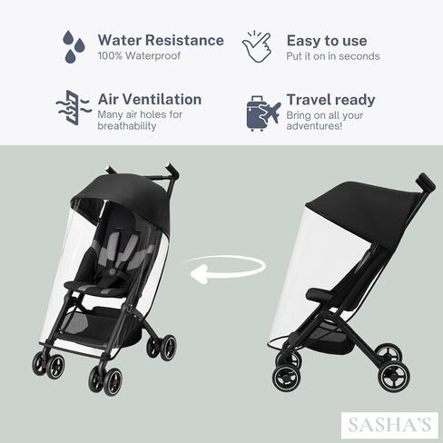 Rain Cover for gb Pockit+ All-Terrain, Pockit+ All-City, and Pockit Air Strollers by SASHA'S [Weather Shield, Custom Fit, Made in USA] in Kuwait