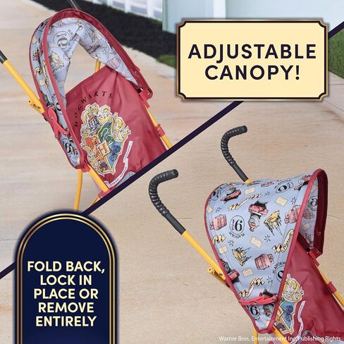 Harry Potter Umbrella Stroller for Toddlers – Lightweight Foldable Travel Stroller with 3-Point Harness, Locking Wheels, Adjustable Canopy, Compact & Portable in Kuwait