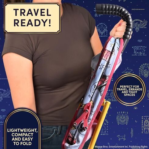 Harry Potter Umbrella Stroller for Toddlers – Lightweight Foldable Travel Stroller with 3-Point Harness, Locking Wheels, Adjustable Canopy, Compact & Portable in Kuwait