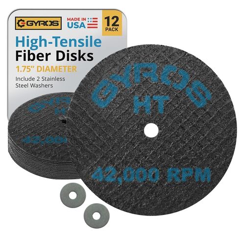 Cut-Off Wheels for Rotary Tools – 1.5" High-Tensile Fiberglass Reinforced, 12-Pack | Ideal for Cutting Hardened/Unhardened Steel, Steel Alloys, Hard Bronze, Metal | Made in USA 11-32156/12 in Saudi Arabia