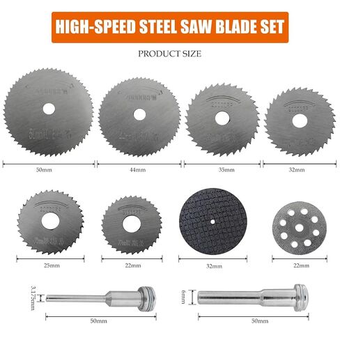 Cutting Wheel Set Compatible with Plastic Compatible with Rotary Tool, HSS Circular Saw Blades, Resin Cutting Discs, 545 Diamond Cutting Wheels in Kuwait