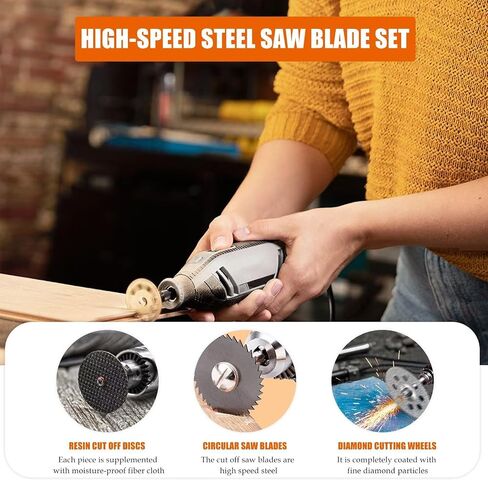 Cutting Wheel Set Compatible with Plastic Compatible with Rotary Tool, HSS Circular Saw Blades, Resin Cutting Discs, 545 Diamond Cutting Wheels in Kuwait