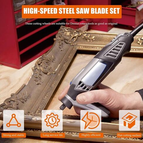 Cutting Wheel Set Compatible with Plastic Compatible with Rotary Tool, HSS Circular Saw Blades, Resin Cutting Discs, 545 Diamond Cutting Wheels in Kuwait