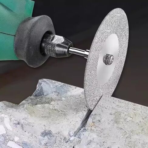 30 pcs Diamond Cutting Wheel Rotary Cut-Off Wheel Disc Blades Cutter Tool Kit 2 pcs Each 2 Kinds & 11 Sizes 16mm to 60mm +4 pcs Mandrels+1 Free Screwdriver in Kuwait