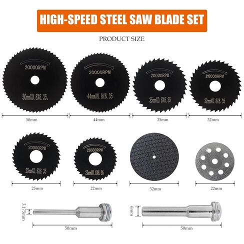 Cutting Discs for Dremmel Rotary Tool Kit, 3 Different Saw Blades fit Different Needs, Cutting Wheel Set for Wood/Metal/Plastic/Glass/Stone and Make DIY Craft by YTXXDEUS in Kuwait