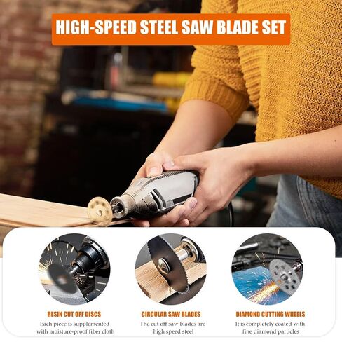 Cutting Discs for Dremmel Rotary Tool Kit, 3 Different Saw Blades fit Different Needs, Cutting Wheel Set for Wood/Metal/Plastic/Glass/Stone and Make DIY Craft by YTXXDEUS in Kuwait