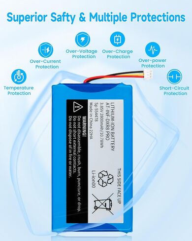Battery Replacement for Infant Optics DXR-8 Pro Battery - 2800mAh Rechargeable Battery Compatible with DXR-8 PRO Video Baby Monitor/Model SP 554478-3.85V / 10.78Wh (Not Compatible with DXR-8) in Kuwait