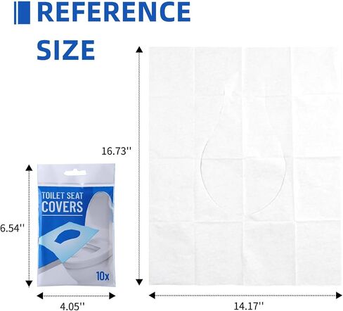 Flushable Toilet Seat Covers, 50 Ct, for Travel in Kuwait