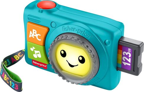 Fisher-Price Laugh & Learn Light-Up Camera | Pretend Camera Baby & Toddler Toy, Lights & Educational Music, Infant & Toddlers Ages 6+ Months in Kuwait